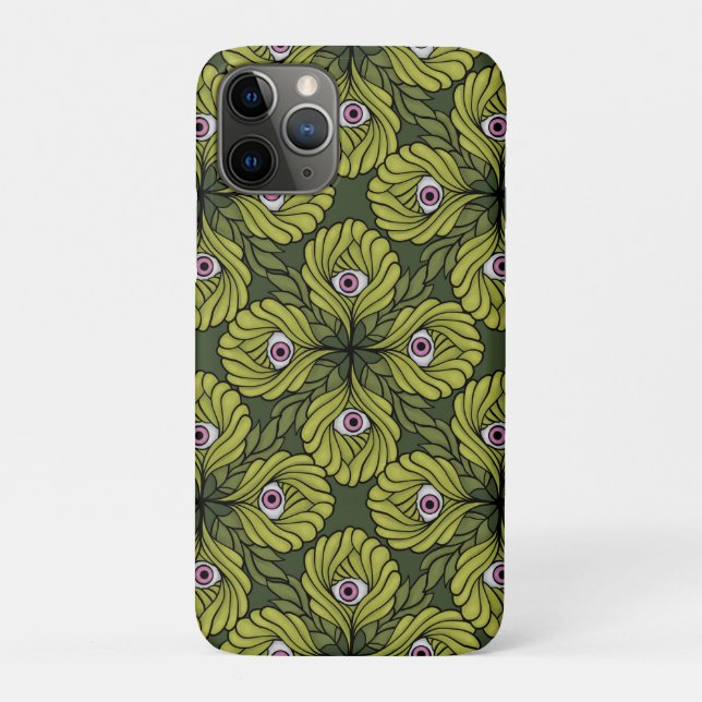 Plant Horror Art - Creepy Cute Green Flower Case-Mate iPhone Case (Back)