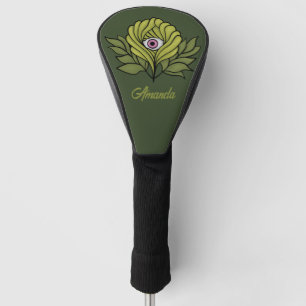 Plant Horror Art - Creepy Cute Green Flower Golf Head Cover