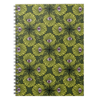 Plant Horror Art - Creepy Cute Green Flower Notebook