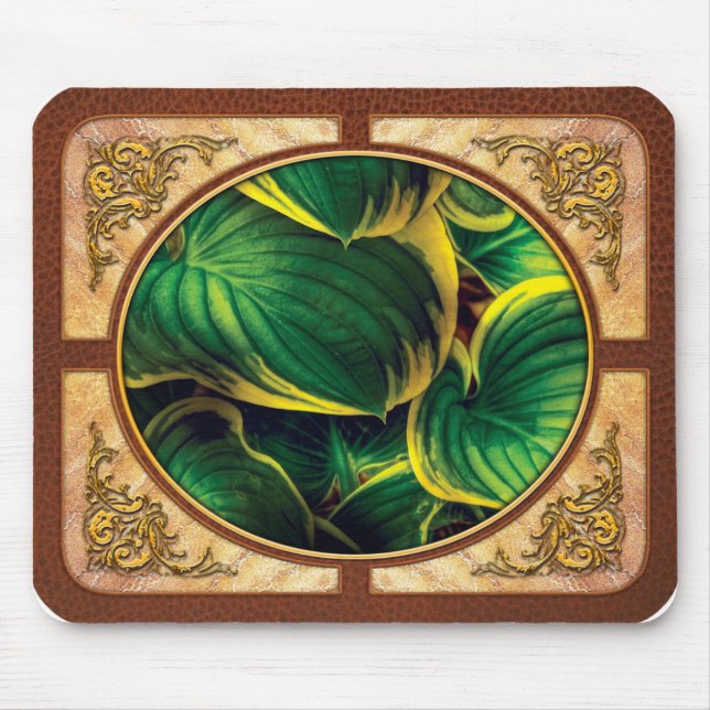 Plant - Hosta Leaves Mouse Mat (Front)