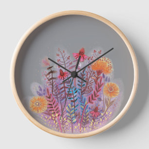 plant illustration Clock