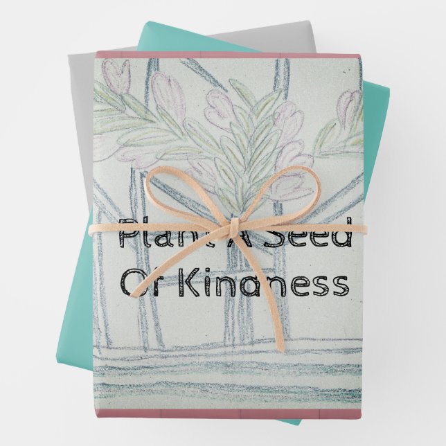 Plant Kindness   Wrapping Paper Sheet (In situ)