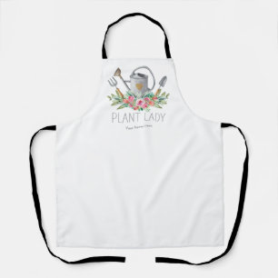 Plant Lady Boho Watercolor Humour Gardener  Apron