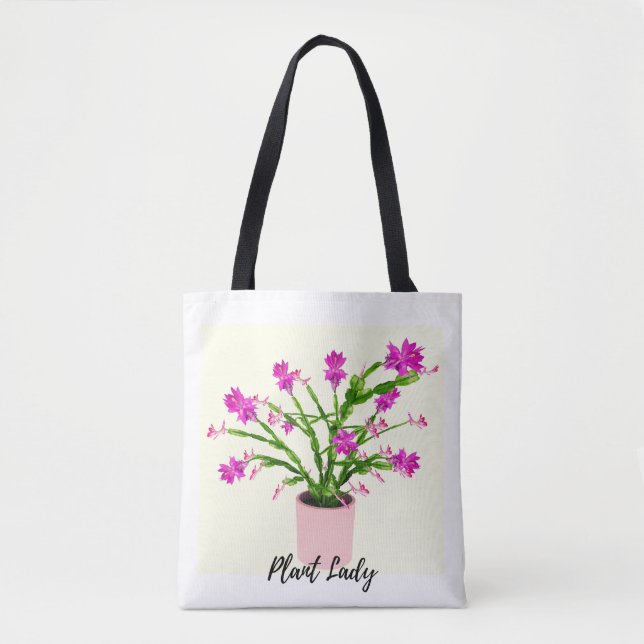 Plant Lady Cactus Tote Bag (Front)
