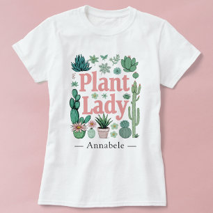 Plant Lady Cute Personalised T-Shirt
