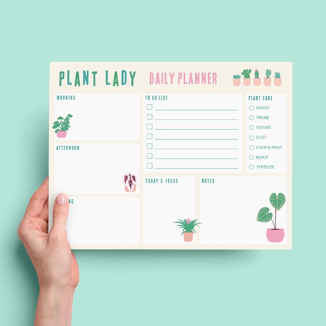 Plant Lady Daily Planner Notepad (Creator Uploaded)