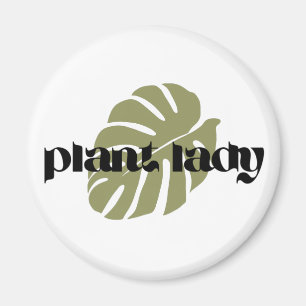 Plant lady Monstera Leaf Magnet