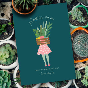 Plant Lady Valentine's Day Flat Card