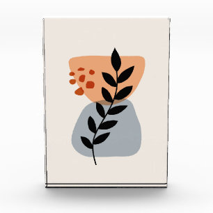 Plant leaves photo block