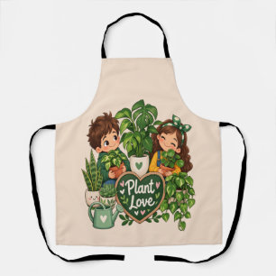 Plant Love Cute Plant Lover Gardening Design Apron