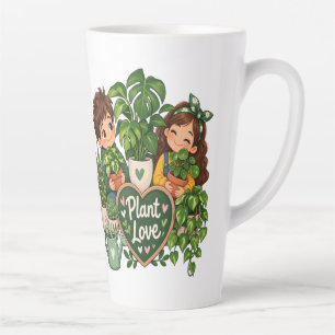 Plant Love Cute Plant Lover Gardening Design Latte Mug