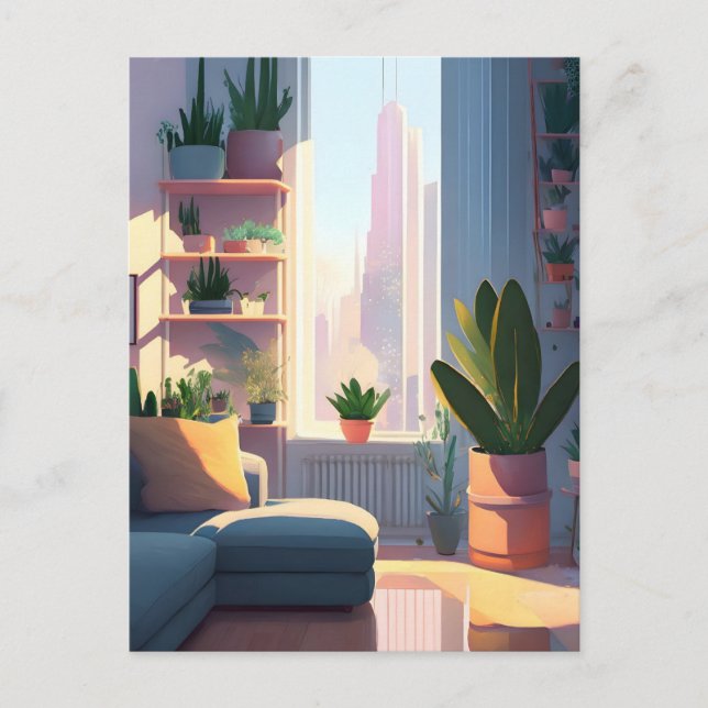 Plant Lover Apartment, Postcrossing Postcard (Front)