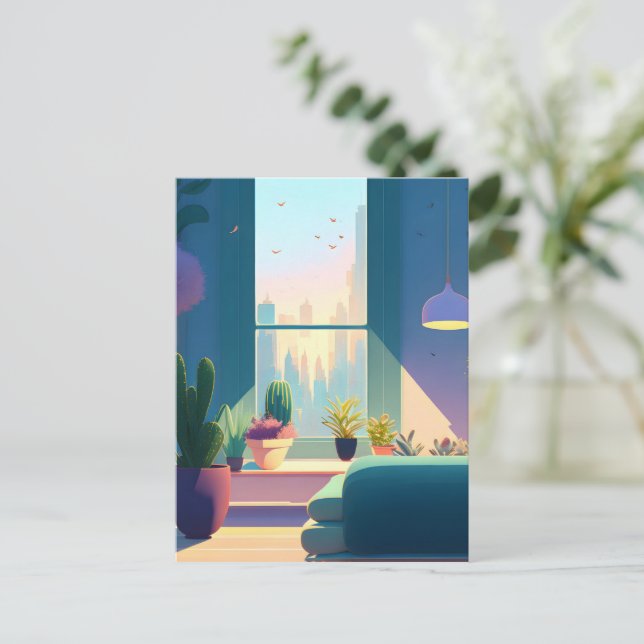 Plant Lover Apartment, Postcrossing Postcard (Standing Front)