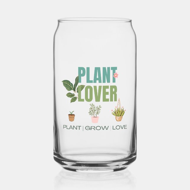 Plant lover can glass (Front)