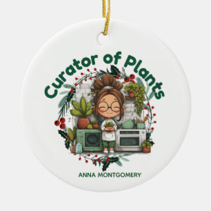 Plant Lover Curator of Plants Gardening Christmas Ceramic Tree Decoration