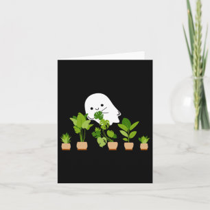 Plant Lover Cute Halloween Ghost Gift Card