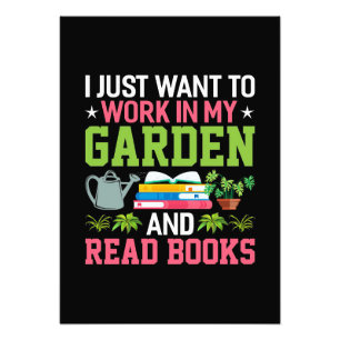 Plant Lover In My Gargen And Read Books Photo Print