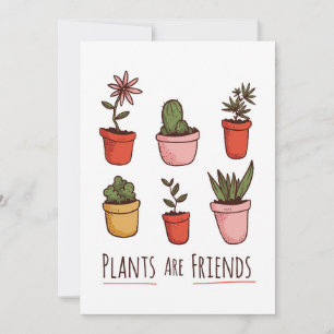 Plant Lover Plants Are Friends Thank You Card