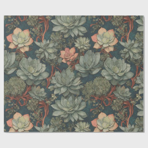 Plant Lover Succulents Pattern Wrapping Paper