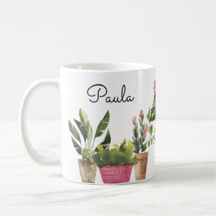 Plant Lover  Watercolor Plant Art Coffee Mug