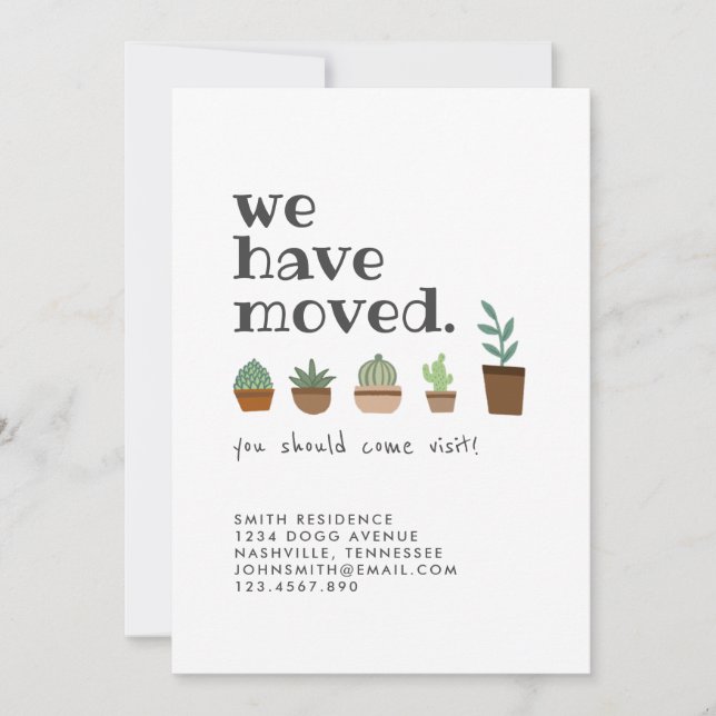 Plant lovers Moving Announcement (Front)