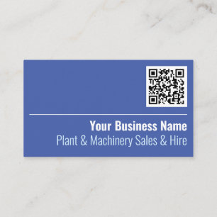 Plant & Machinery Sales & Hire QR Code Business Card
