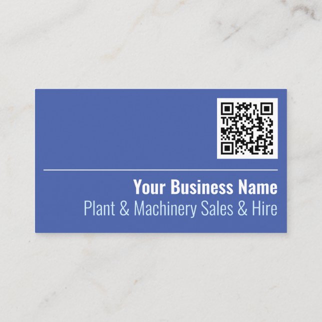Plant & Machinery Sales & Hire QR Code Business Card (Back)