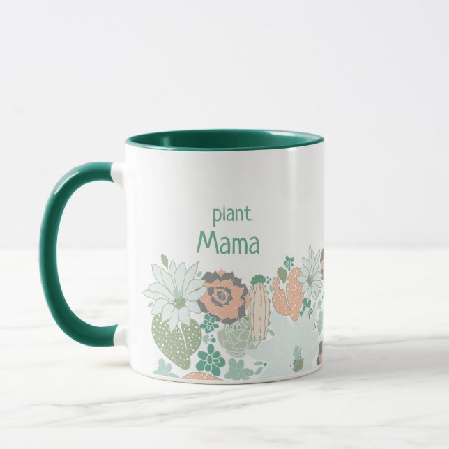 Plant Mama Cactus Succulents Personalise Mug (Left)