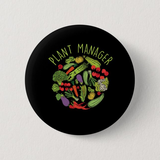 Plant Manager Gardening Flowers Gardener Gift 6 Cm Round Badge (Front)