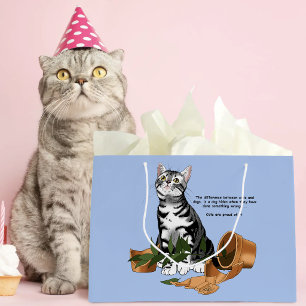 Plant Mischief Cat Large Gift Bag