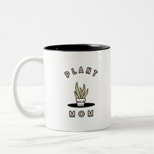 Plant Mom  Two-Tone Coffee Mug