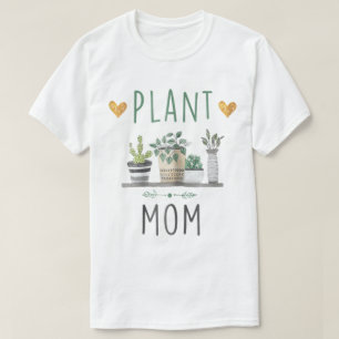 Plant Mom Watercolor Boho Design T-Shirt