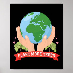 Plant More Trees Earth Day Save Nature Conservatio Poster