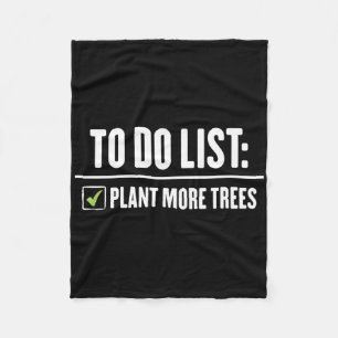Plant More Trees Happy Arbor Day  Fleece Blanket