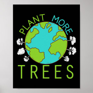 Plant More Trees Save Earth Day Climate Nature Env Poster
