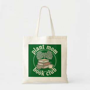 Plant Mum Book Club Retro Design Tote Bag