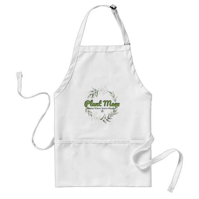 Plant Mum Botanical Apron – Bloom Where You’re Pla (Front)