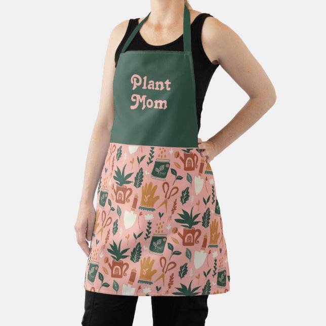 Plant Mum Cute Gardening Gift Apron (Insitu)