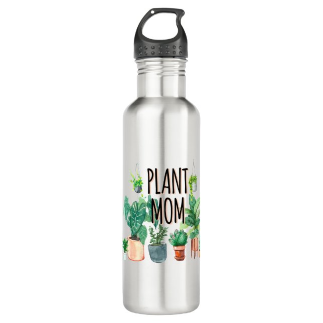 Plant Mum -Gardening, Planter Gift For Mum 710 Ml Water Bottle (Front)