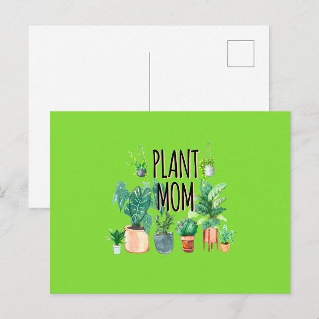 Plant Mum -Gardening, Planter Gift For Mum Postcard (Front/Back)