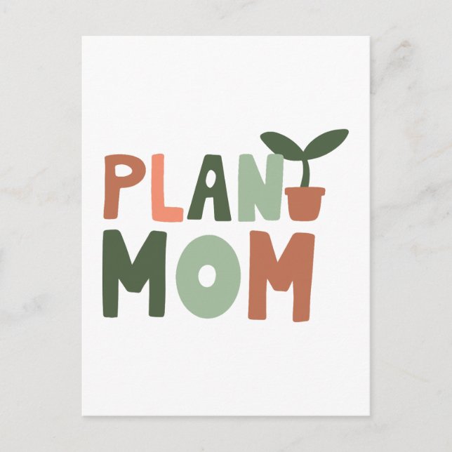 Plant mum  holiday postcard (Front)