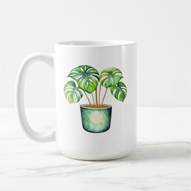 Plant Mum | Monstera plant Coffee Mug (Left)