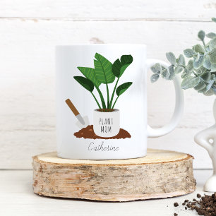 Plant Mum Personalised Plant Lover Two-Tone Coffee Mug
