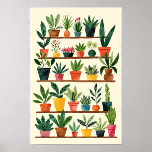 Plant Mum Watercolor Poster