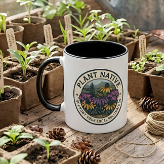 Plant Native – Support Local Pollinators Mug