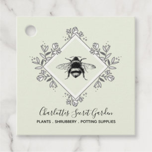 Plant Nursery Gardening Supplies Honey Bee Logo Favour Tags