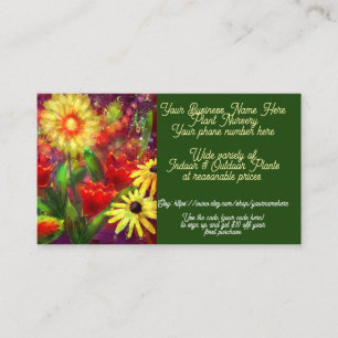 Plant Nursery Indoor Outdoor Shop Sales Etsy Business Card