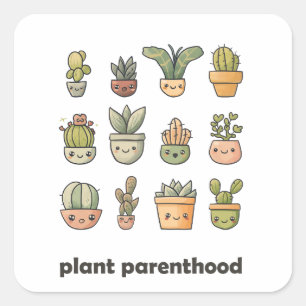 PLANT PARENTHOOD SQUARE STICKER