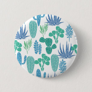 Plant pattern 6 cm round badge