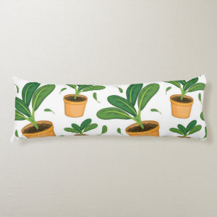 Plant pattern body cushion